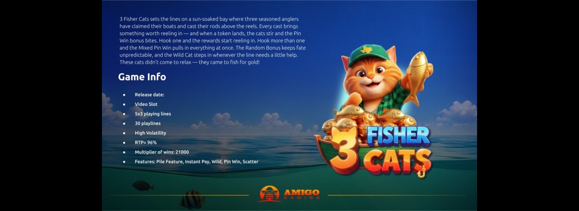Amigo Gaming 3 Fisher Cats 独家抢先上线